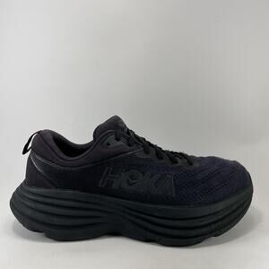Hoka One One Bondi 8 Womens Size 8.5 Wide D Triple Black Road Running Shoes